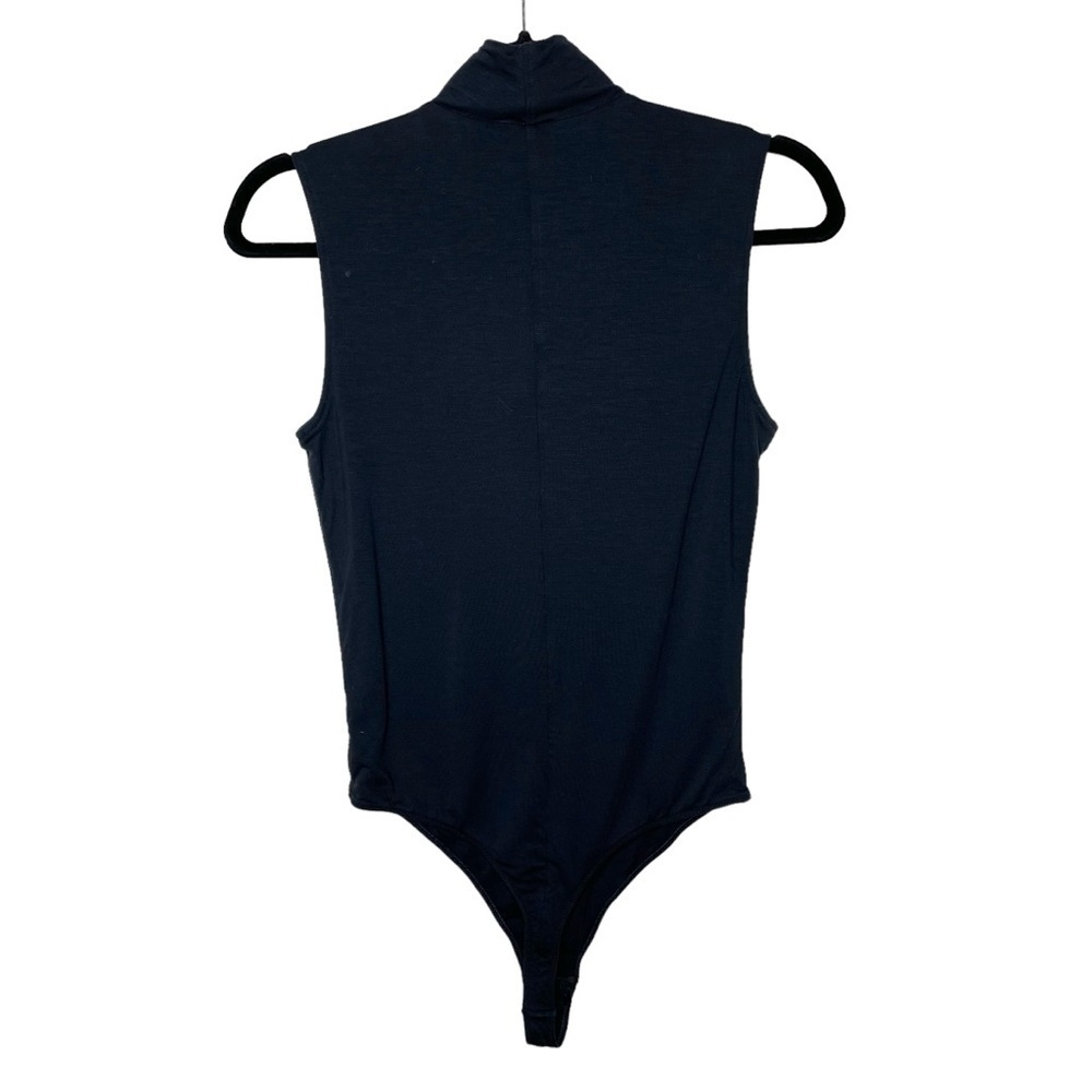 Everlane The Luster Mockneck Tank One-Piece Bodysuit Black - Picture 15 of 16